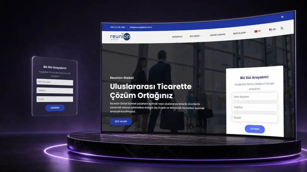 Reunion Global web sitesi tasarımı